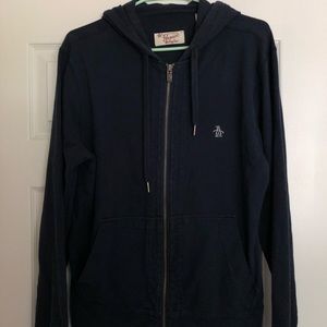 Navy blue original penguin hoodie